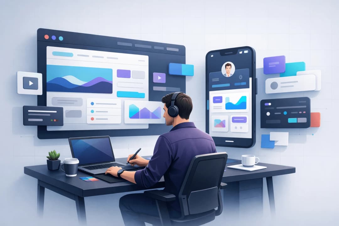 طراحی رابط کاربری (UI) حرفه‌ای برای سایت و اپلیکیشن